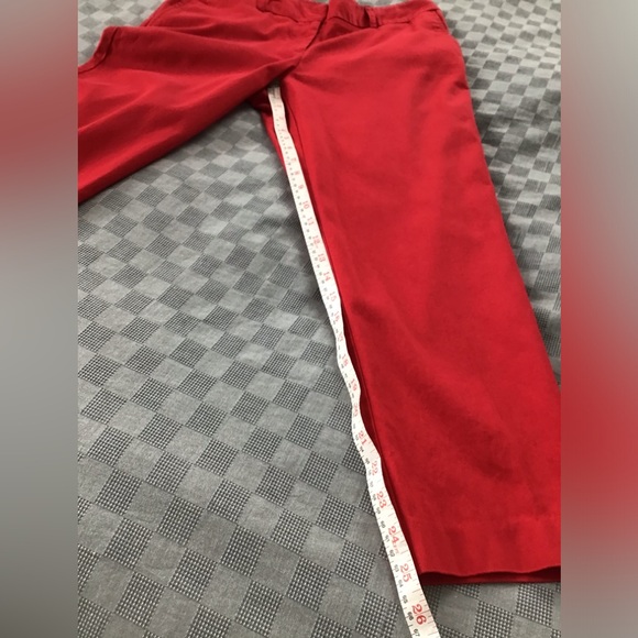 Red Ankle Length Pants 6 - Picture 6 of 6